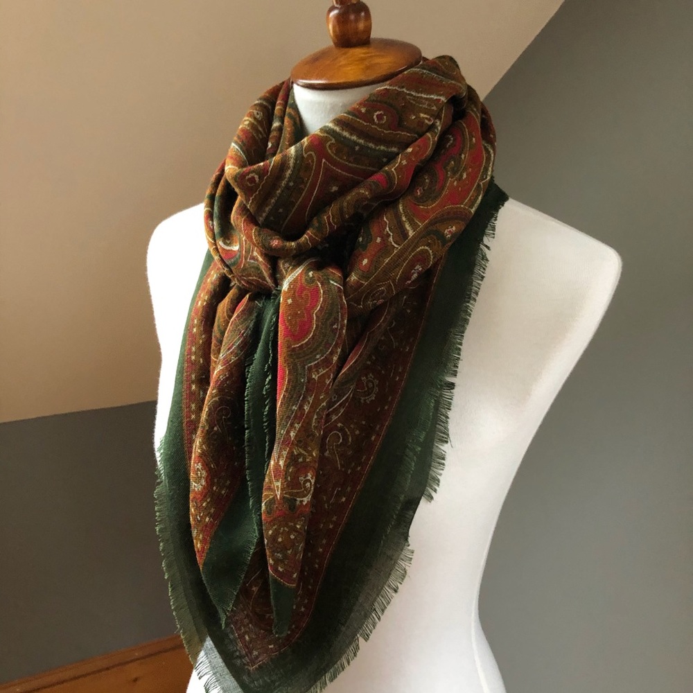 Autumn Paisley Blanket Scarf